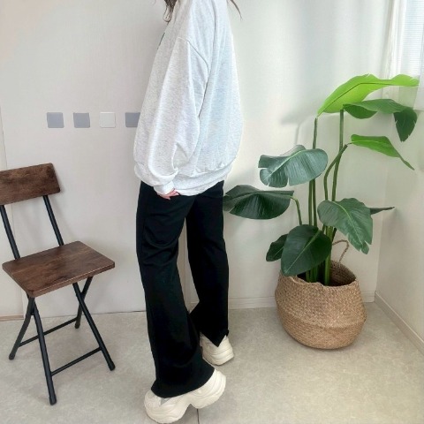レディース　リブフレアレギンスパンツ（NON）