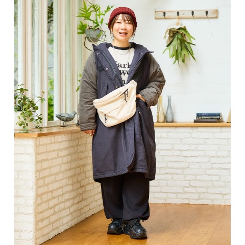 レディース　裏起毛カーゴパンツ（おかだゆり）