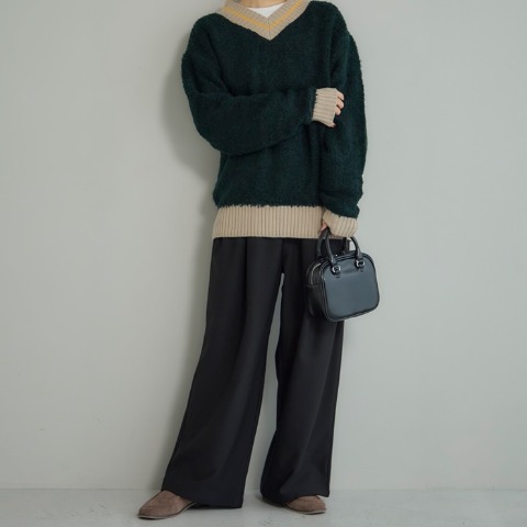 レディース　ワイドパンツ（田中里奈）