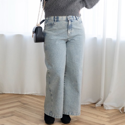 レディース　バギーデニムパンツ（らむちゃん）