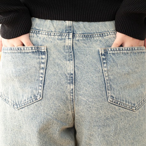 レディース　バギーデニムパンツ（らむちゃん）