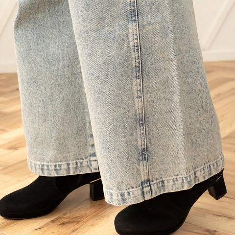 レディース　バギーデニムパンツ（らむちゃん）