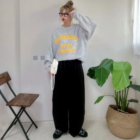 レディース　タックスウェットバレルパンツ（NON）