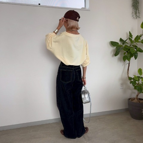 レディース　フロッキーデニムパンツ（anna）