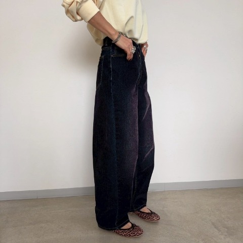 レディース　フロッキーデニムパンツ（anna）