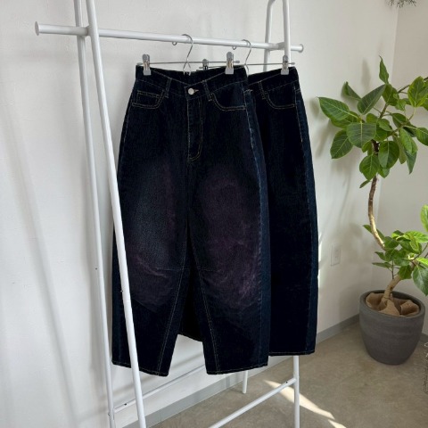 レディース　フロッキーデニムパンツ（anna）