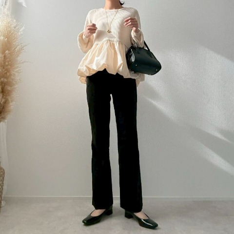 レディース　ドットフレアパンツ（misato）