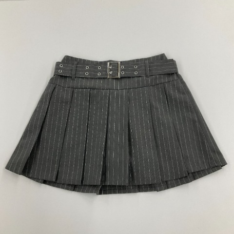 レディース　ピンストライププリーツスカート（きゅるりんってしてみて）