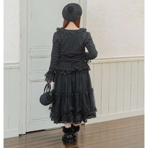 レディース　花柄×リボンプリントリバーシブルスカート（青木美沙子）