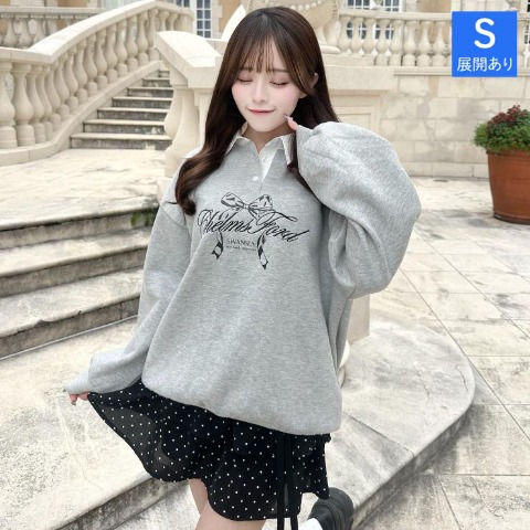 レディース　ドット柄ティアードミニスカート（さやぽん）