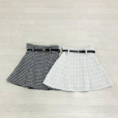 レディース　ツイード調フレアスカート（nako）