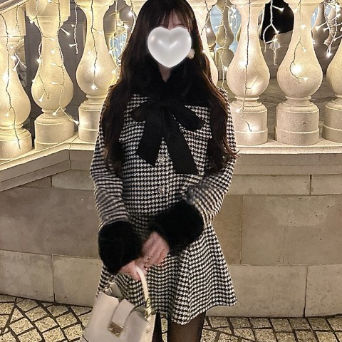 レディース　チェック柄フレアスカート（nako)