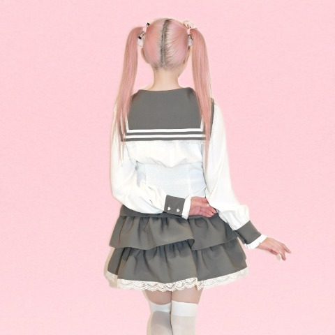 レディース　ティアードミニスカート（桃饅頭ちゃん）