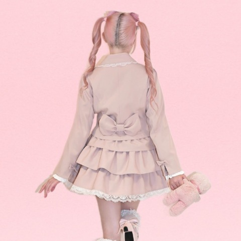 レディース　ティアードミニスカート（桃饅頭ちゃん）