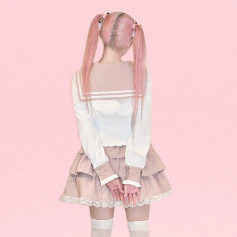 レディース　ティアードミニスカート（桃饅頭ちゃん）