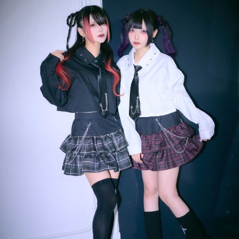 レディース　ベルトデザインチェック柄スカート（RaRaJaM）