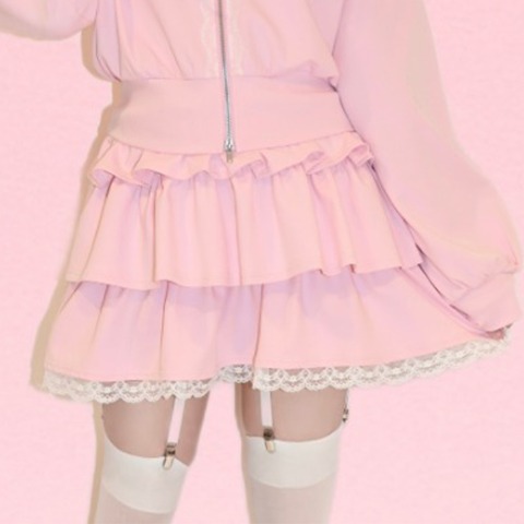 レディース　ティアードダンボールスカート（桃饅頭ちゃん）