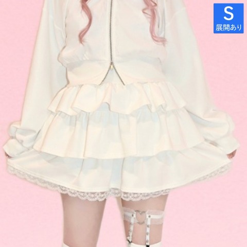 レディース　ティアードダンボールスカート（桃饅頭ちゃん）