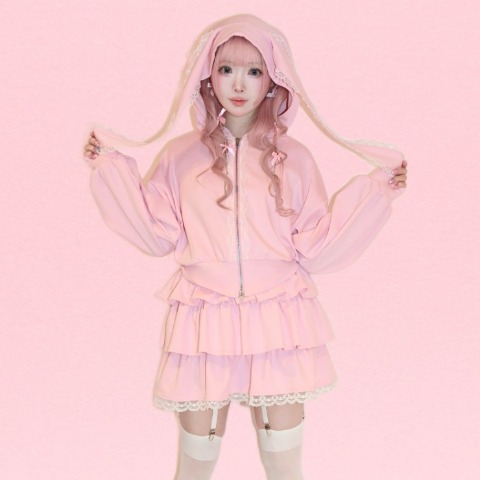 レディース　ティアードダンボールスカート（桃饅頭ちゃん）