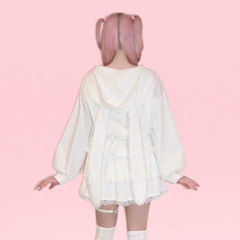 レディース　ティアードダンボールスカート（桃饅頭ちゃん）