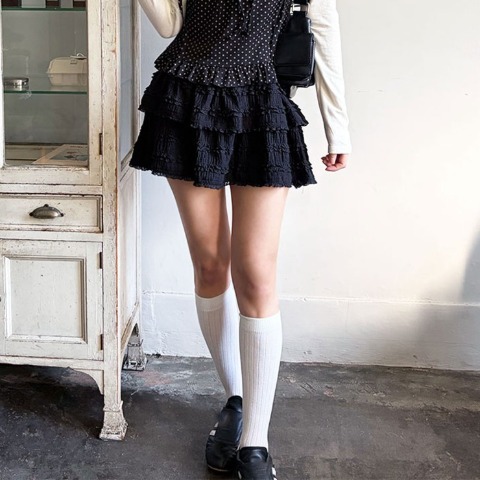 レディース　フリルミニスカート（ハニカム）