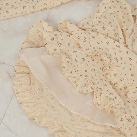 レディース　小花柄ボリュームフリルスカート（えりか）