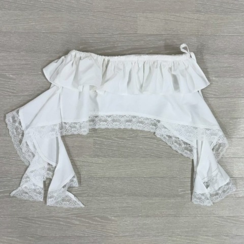 レディース　腰巻きラップフリルスカート（桃華姉妹）