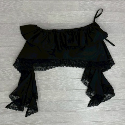 レディース　腰巻きラップフリルスカート（桃華姉妹）