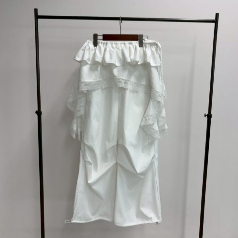 レディース　腰巻きラップフリルスカート（桃華姉妹）