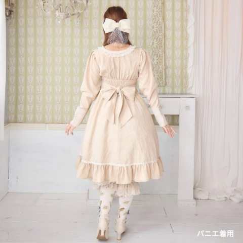 レディース　配色花柄ジャカードワンピース（愛野えり）