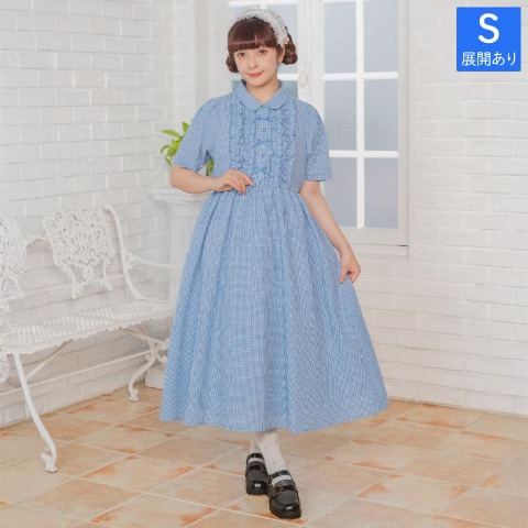 レディース　ギンガムチェックワンピース（青木美沙子）
