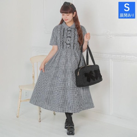 レディース　ギンガムチェックワンピース（青木美沙子）