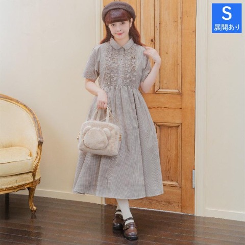 レディース　ギンガムチェックワンピース（青木美沙子）