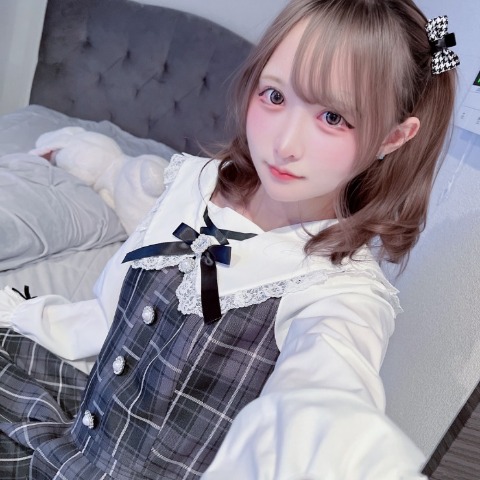 レディース　フリル衿ブラウス+フレアスカートセット（サノカナメ）