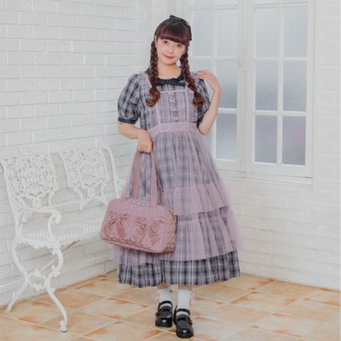 レディース　ドットチュールシアープルオーバー(青木美沙子)