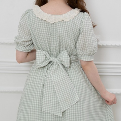 レディース　ギンガムチェックワンピース（えりか）