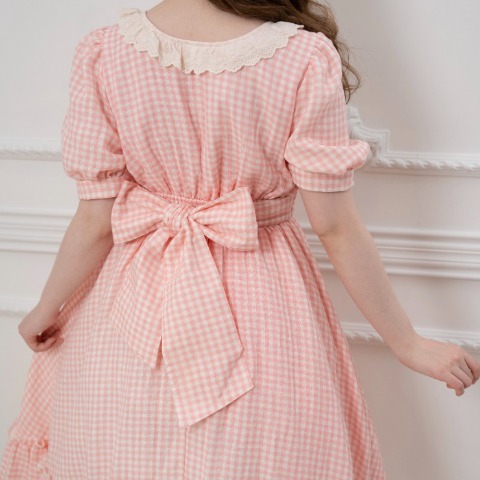 レディース　ギンガムチェックワンピース（えりか）