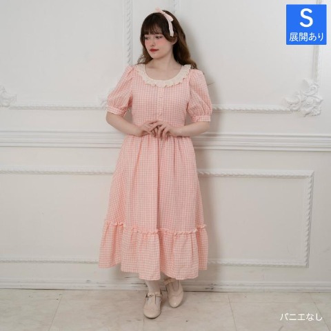 レディース　ギンガムチェックワンピース（えりか）