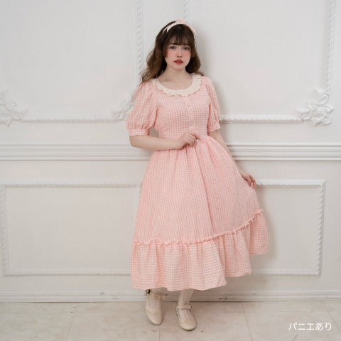 レディース　ギンガムチェックワンピース（えりか）