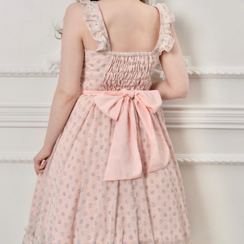 レディース　小花柄シアージャンパースカート（えりか）