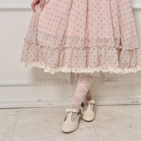 レディース　小花柄シアージャンパースカート（えりか）