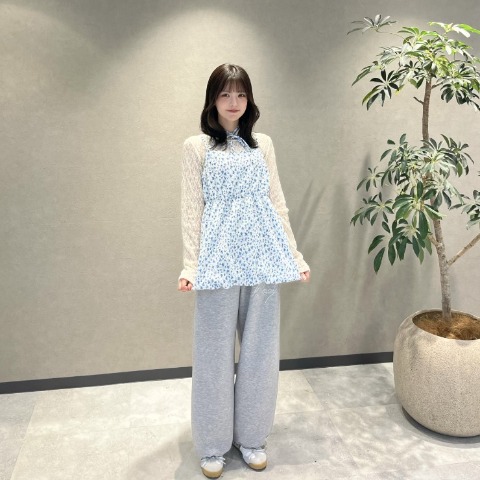 レディース　小花柄バルーンチュニック（桃華姉妹）