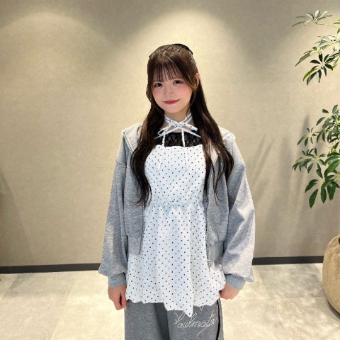 レディース　ドット柄バルーンチュニック（桃華姉妹）