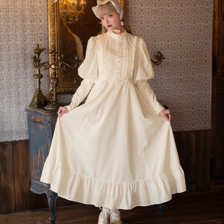 レディース ボリュームパフスリーブマキシワンピース （misa