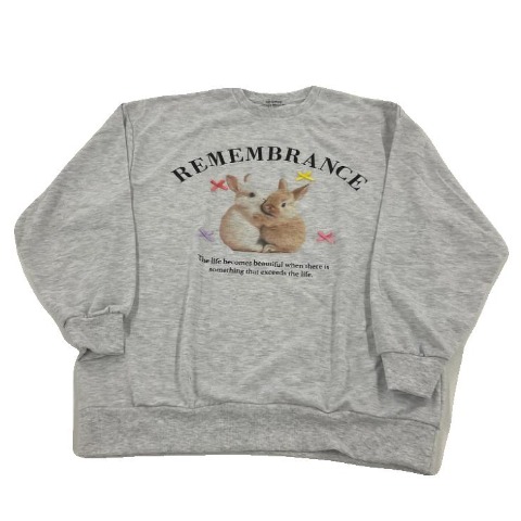 レディース　うさぎリボンプルオーバー（きゅるりんってしてみて）