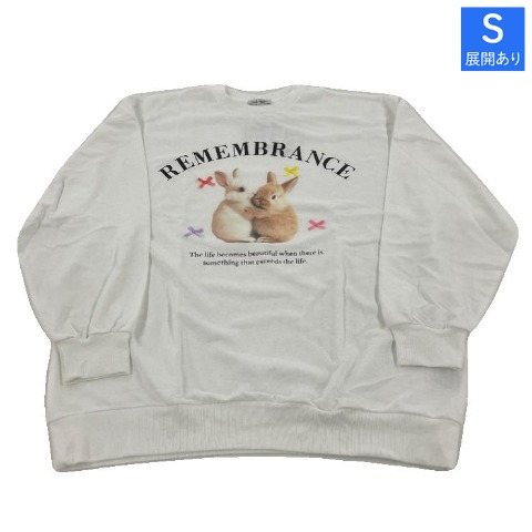 レディース　うさぎリボンプルオーバー（きゅるりんってしてみて）