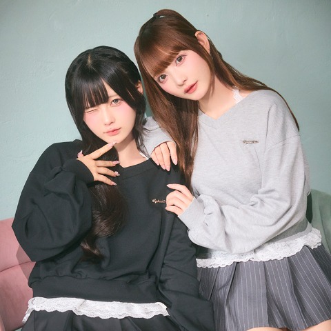 レディース　レース使いプルオーバー（きゅるりんってしてみて）