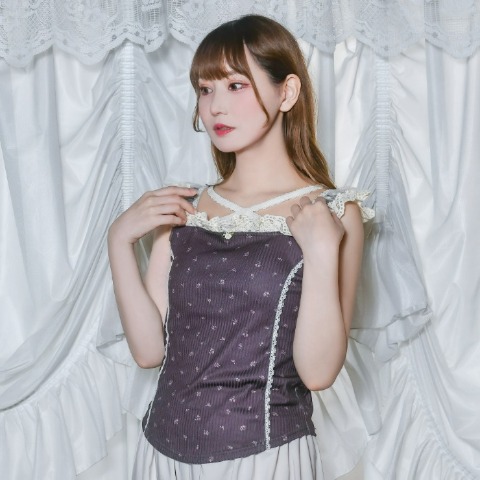 レディース　花柄キャミソール(愛野えり)