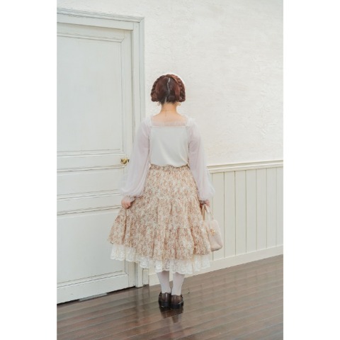 レディース　袖シアーフリルプルオーバー(青木美沙子)