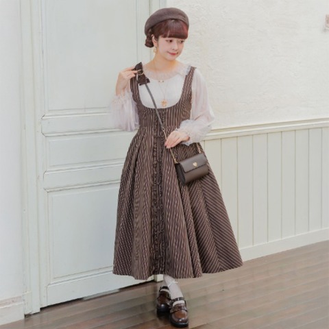 レディース　袖シアーフリルプルオーバー(青木美沙子)